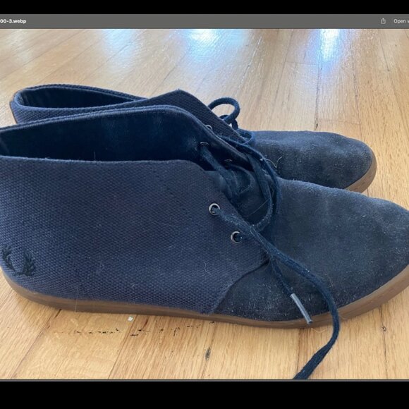 Vintage Fred Perry Mens Shoes Size US 9/UK 8 Indigo Suede Chukka Desert Boots - Picture 3 of 7
